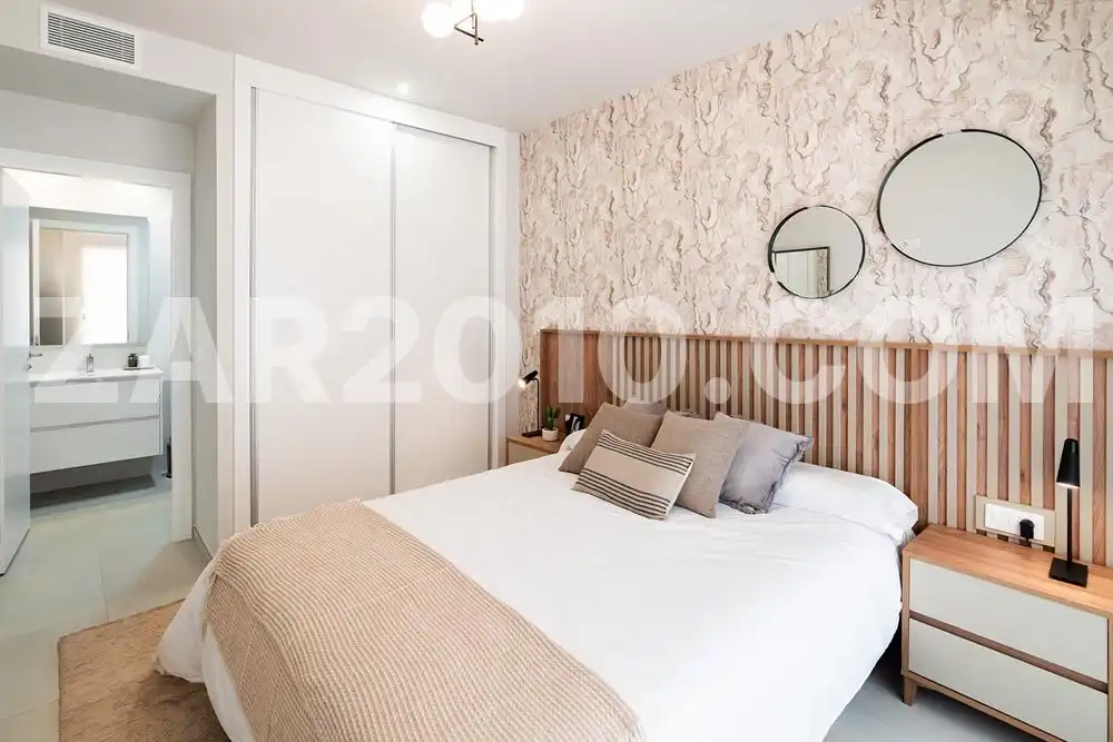Schlafzimmer von Wohnungen zum Verkauf in Pulpí mit Klimaanlage, Privatgarten und Terrasse