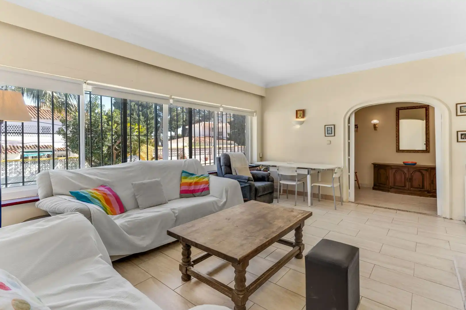 Living room of Houses for sale in Benalmádena  with Air Conditioner, Private garden and Swimming Pool