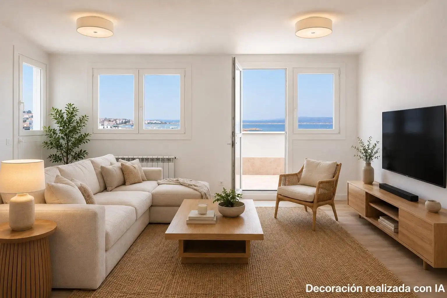 Sala d'estar de Àtic en venda en A Coruña Capital  amb Calefacció i Terrassa
