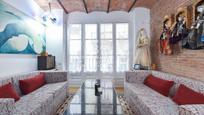 Living room of Flat for sale in  Barcelona Capital  with Heating, Parquet flooring and Balcony