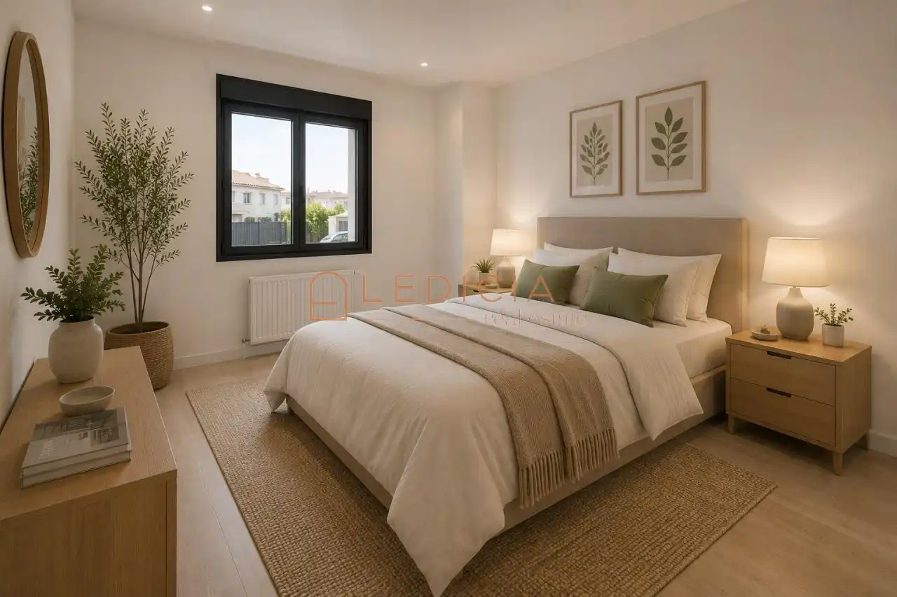 Bedroom of Flat for sale in Vigo   with Heating, Terrace and Furnished