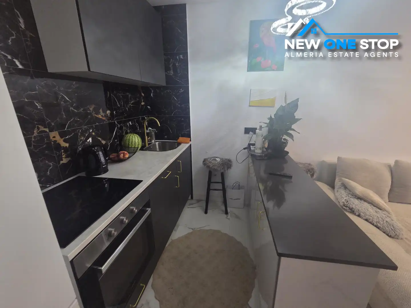 Cuina de Apartament en venda en Mojácar amb Aire condicionat, Calefacció i Jardí privat