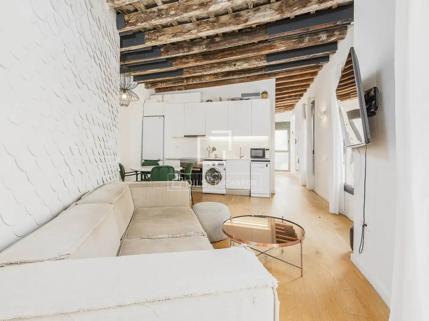 Sala d'estar de Pis en venda en Barcelona amb Aire condicionat, Calefacció i Jardí privat