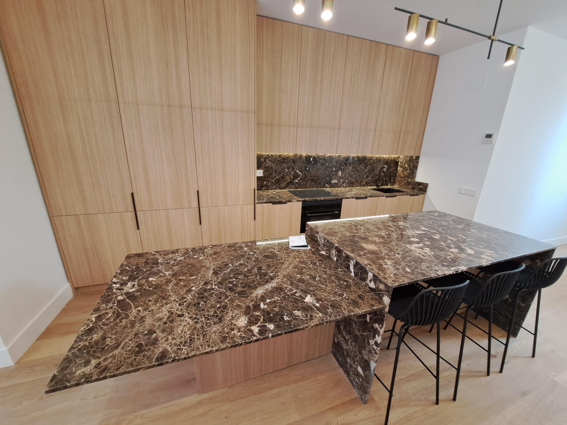 Kitchen of Apartment for sale in  Madrid Capital  with Air Conditioner, Heating and Balcony