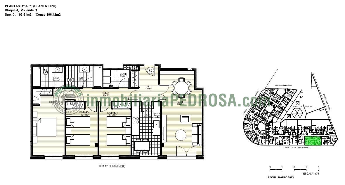Pis en venda en Pontevedra Capital  amb Calefacció, Terrassa i Traster