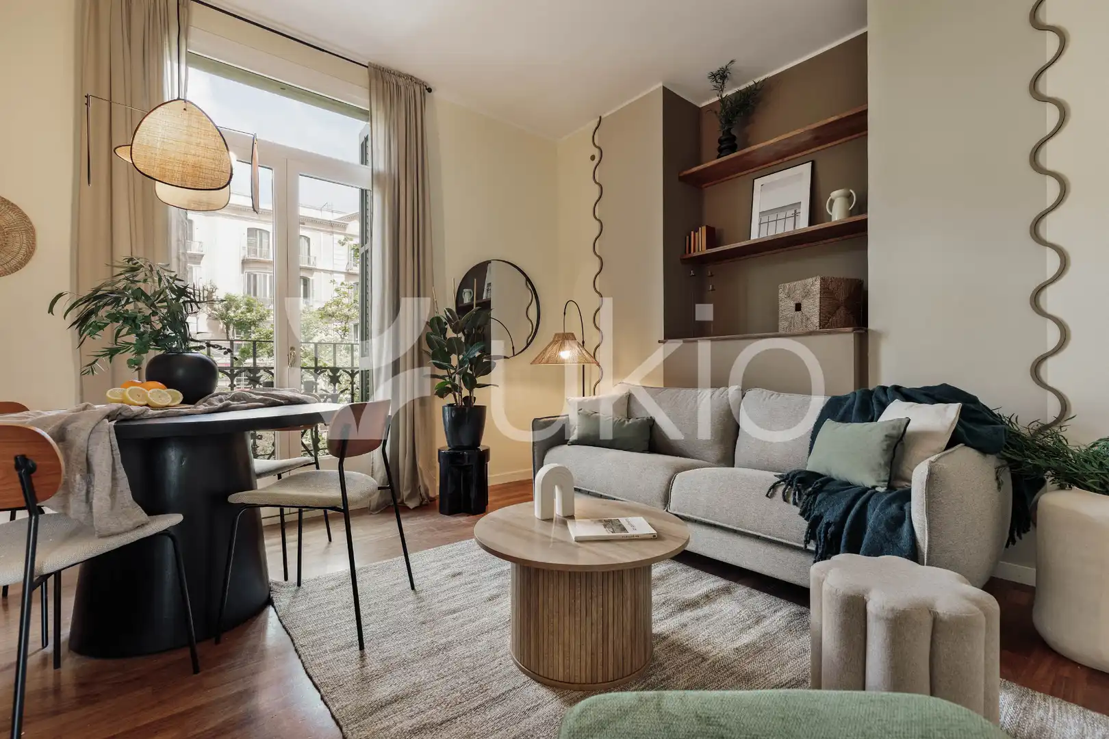 Sala d'estar de Apartament de lloguer en Barcelona amb Aire condicionat, Calefacció i Moblat