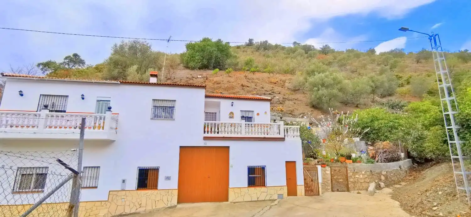 Vista exterior de Casa o xalet en venda en Canillas de Aceituno amb Jardí privat, Terrassa i Traster