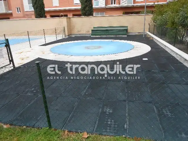 Garden of Flat for rent in Madrid  with Air Conditioner, Parquet flooring and Swimming Pool