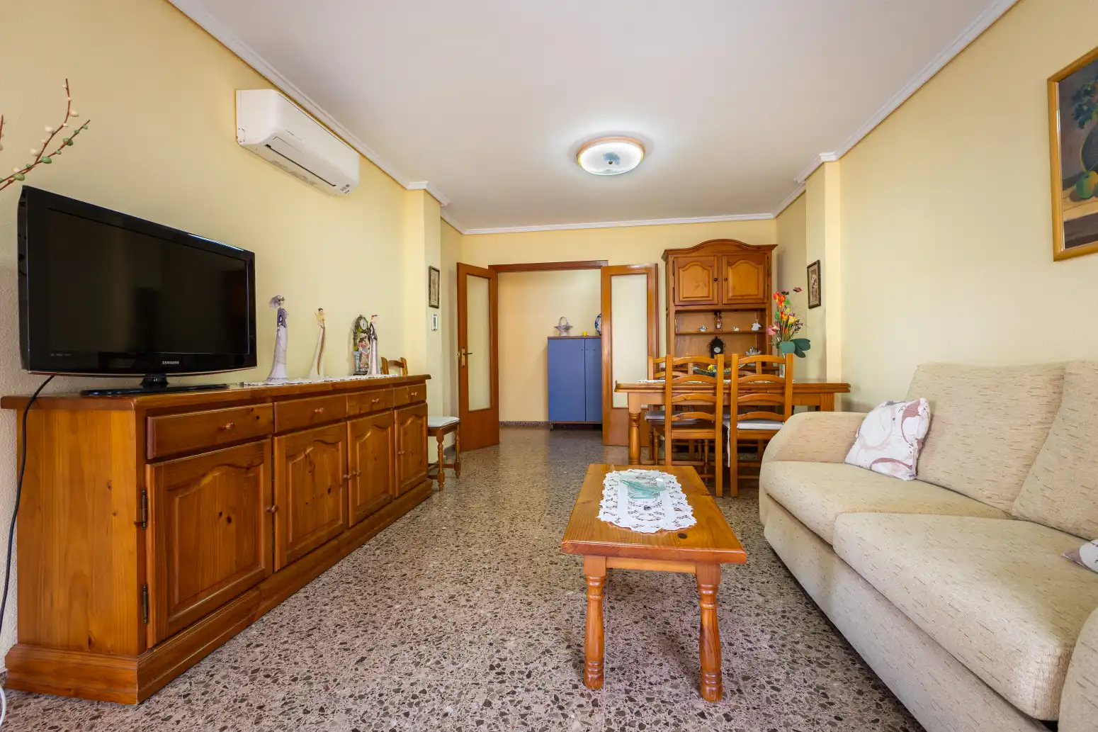 Sala de estar de Piso en venta en Sagunto / Sagunt con Aire acondicionado, Amueblado y Balcón