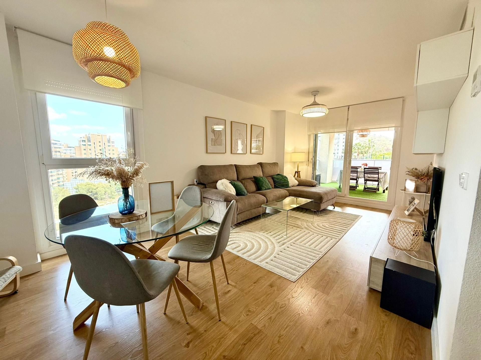 Living room of Flat for sale in Villajoyosa / La Vila Joiosa  with Heating, Private garden and Terrace