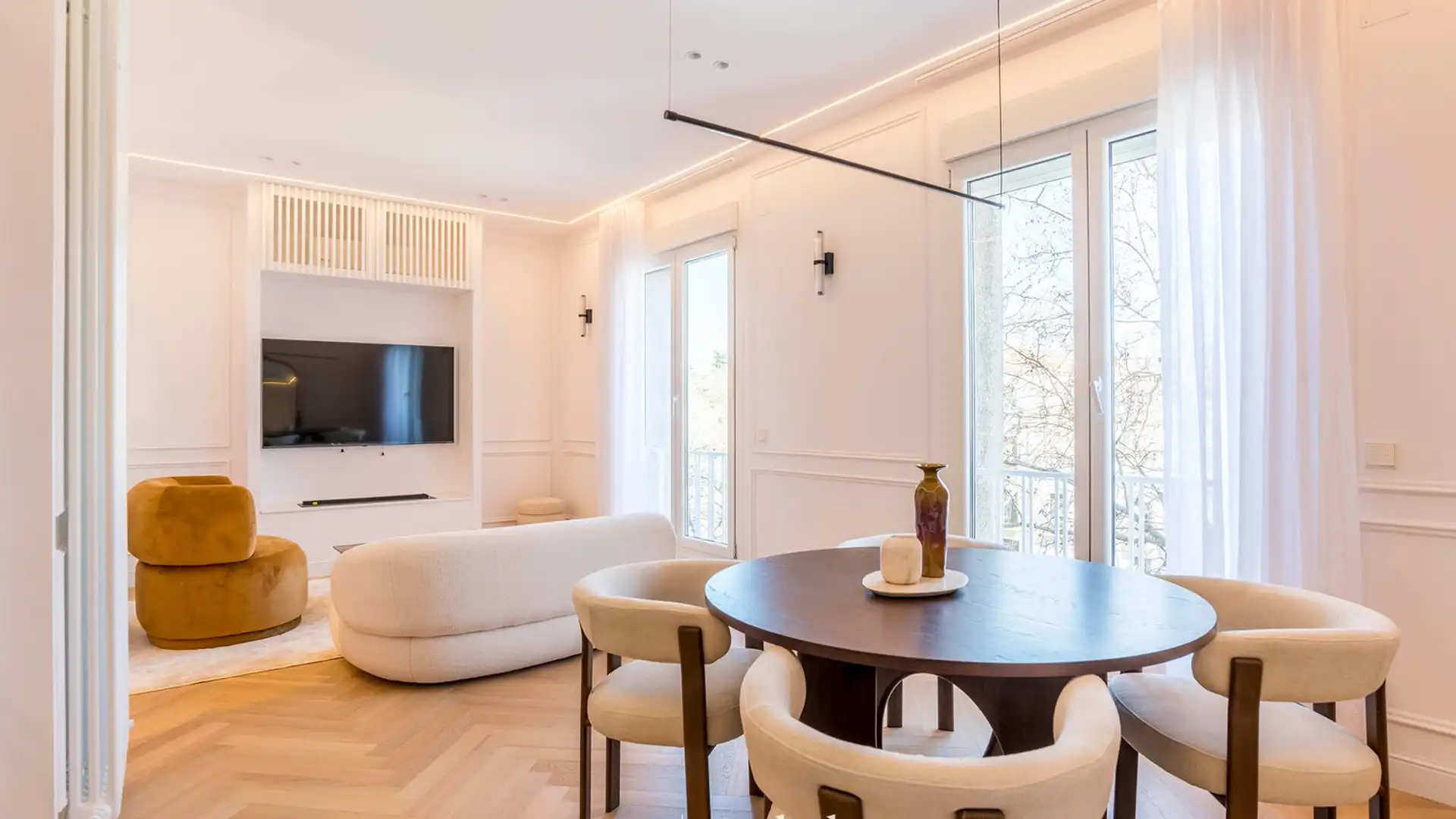 Sala de estar de Apartamento en venta en  Madrid Capital con Aire acondicionado, Calefacción y Terraza