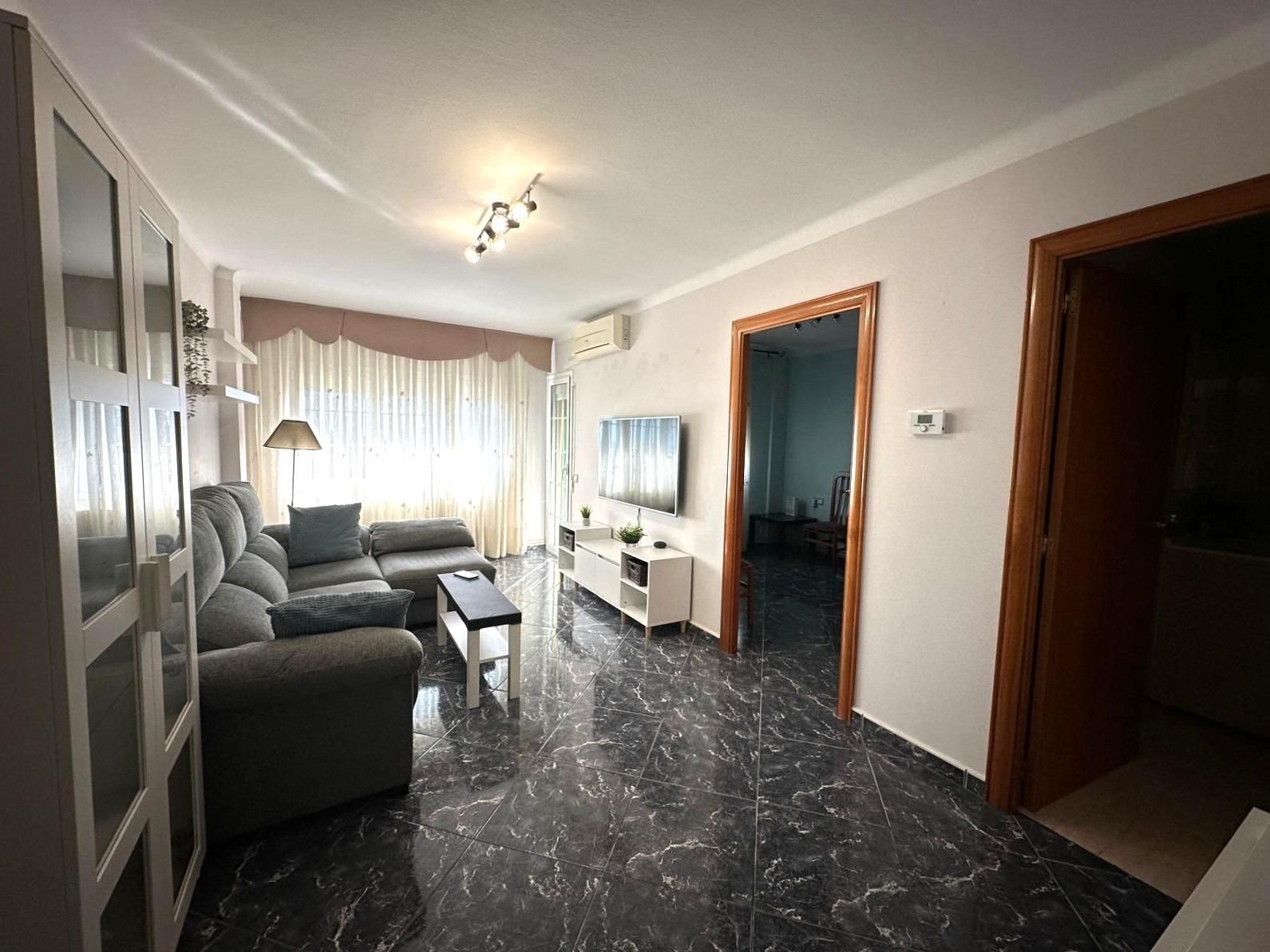 Sala de estar de Piso en venta en Badalona con Aire acondicionado, Calefacción y Balcón