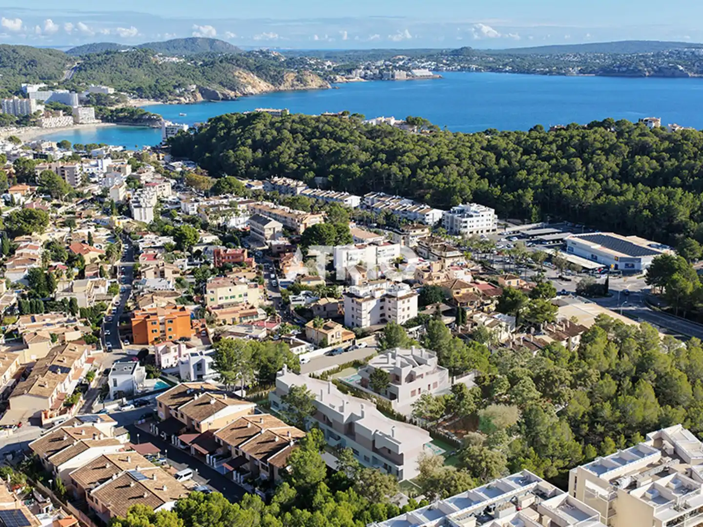 Außenansicht von Einfamilien-Reihenhaus zum Verkauf in Calvià mit Klimaanlage, Privatgarten und Terrasse