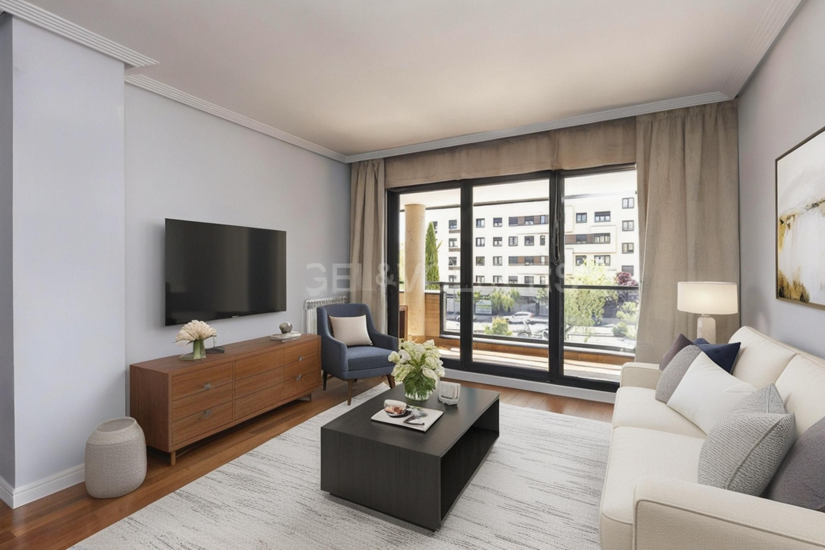 Living room of Apartment for sale in Alcobendas  with Air Conditioner, Heating and Parquet flooring