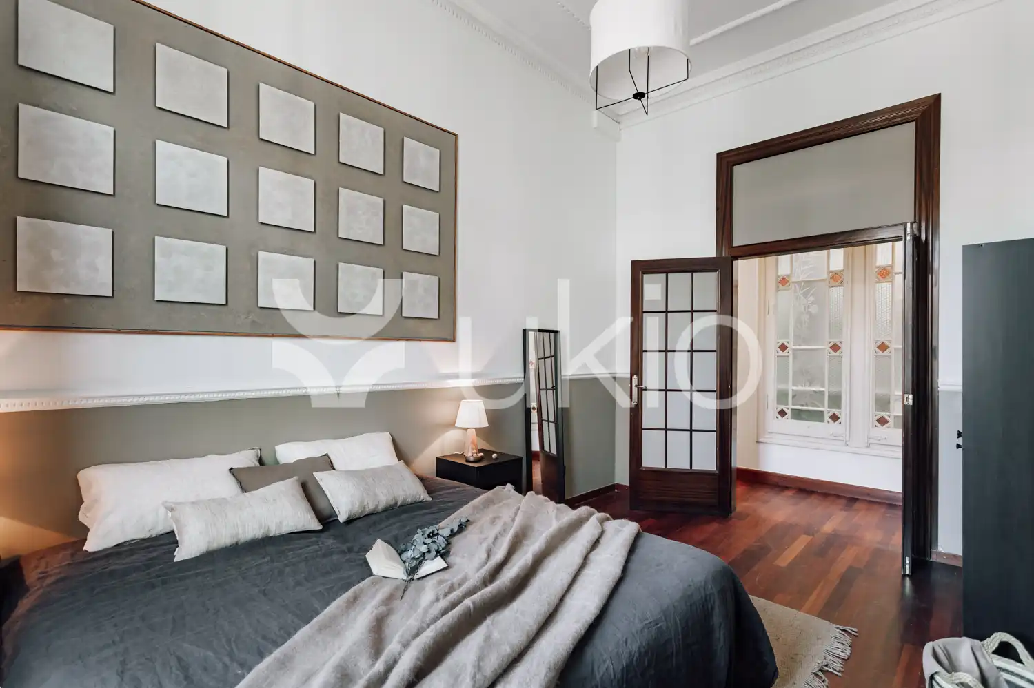 Schlafzimmer von Wohnungen zur Miete in Barcelona mit Klimaanlage, Heizung und Möbliert