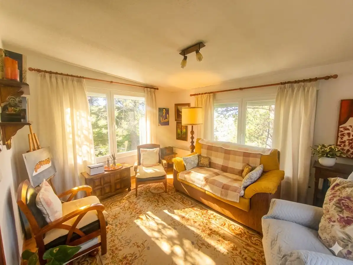 Wohnzimmer von Haus oder Chalet zum Verkauf in Robledo de Chavela mit Heizung, Privatgarten und Terrasse