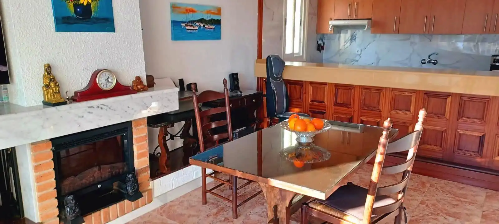 Dining room of Flat for sale in Cambrils  with Air Conditioner, Terrace and Furnished
