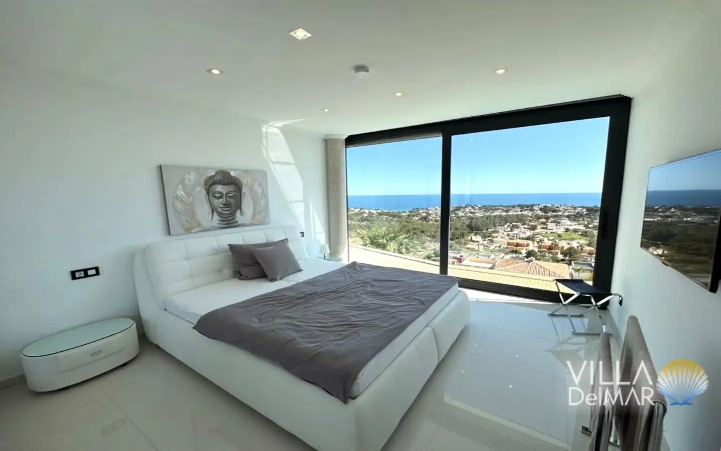 Schlafzimmer von Haus oder Chalet zum Verkauf in Calpe / Calp mit Klimaanlage, Heizung und Privatgarten