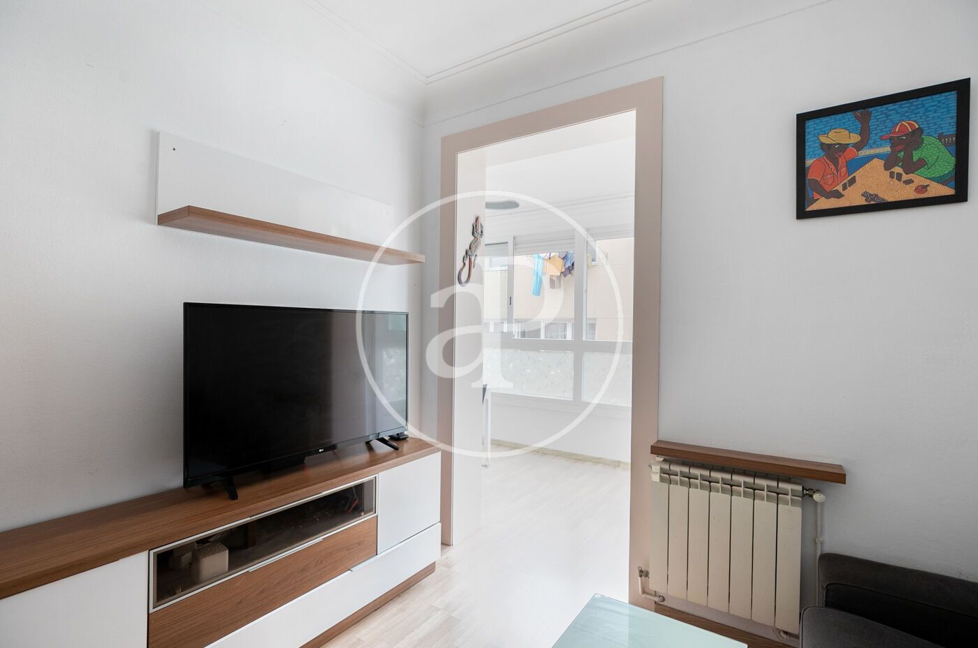 Living room of Flat for sale in  Barcelona Capital  with Air Conditioner, Heating and Balcony