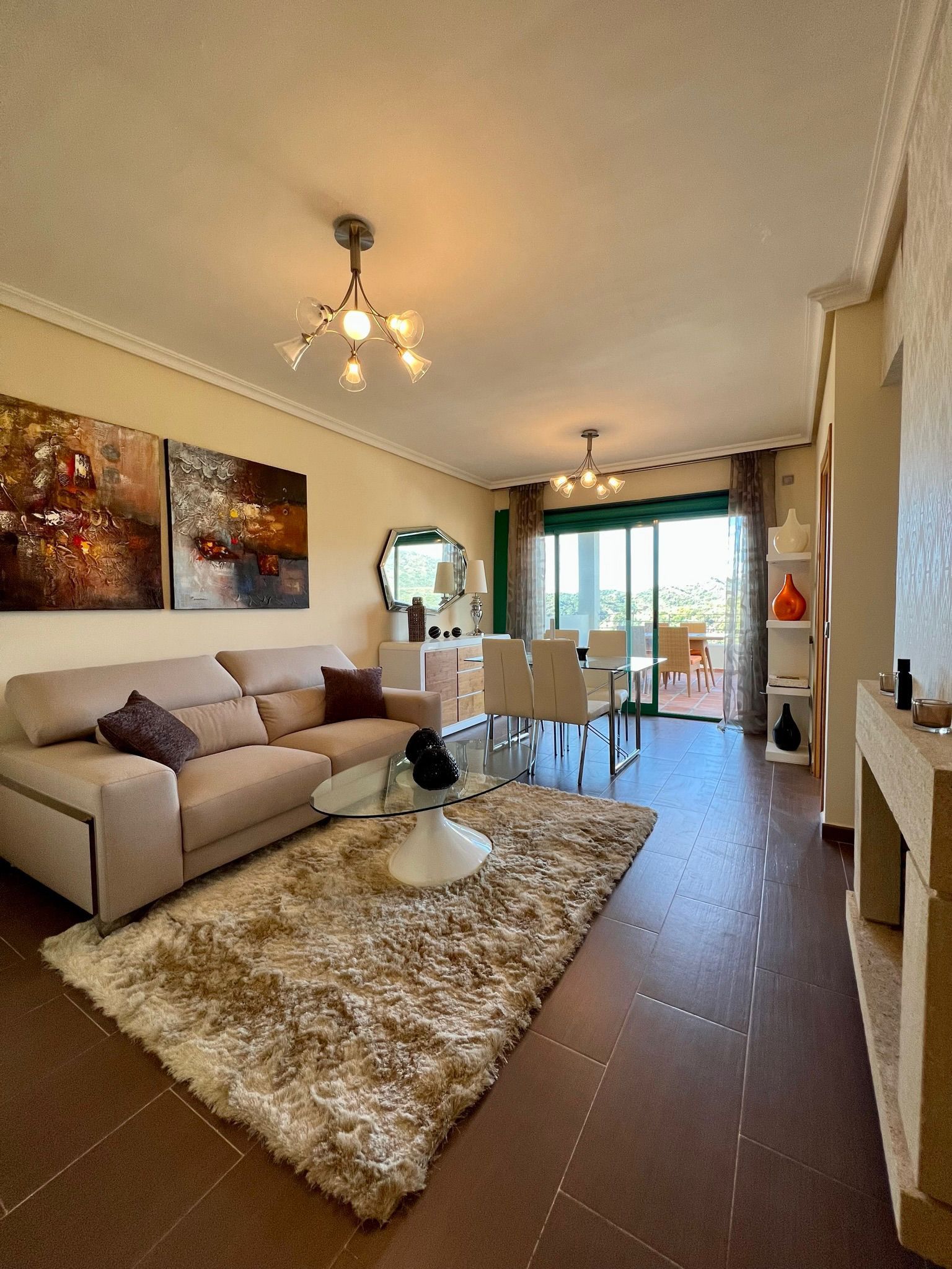 Living room of Attic to rent in Estepona  with Air Conditioner, Heating and Terrace