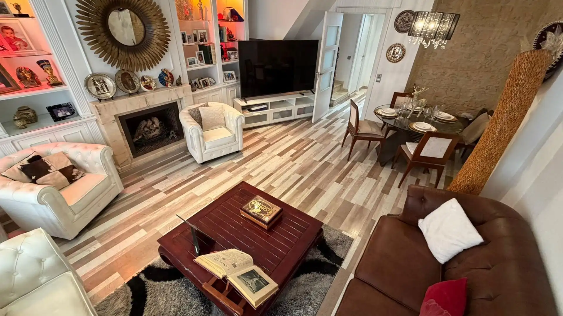 Sala de estar de Dúplex en venta en Castellón de la Plana / Castelló de la Plana con Aire acondicionado, Parquet y Terraza