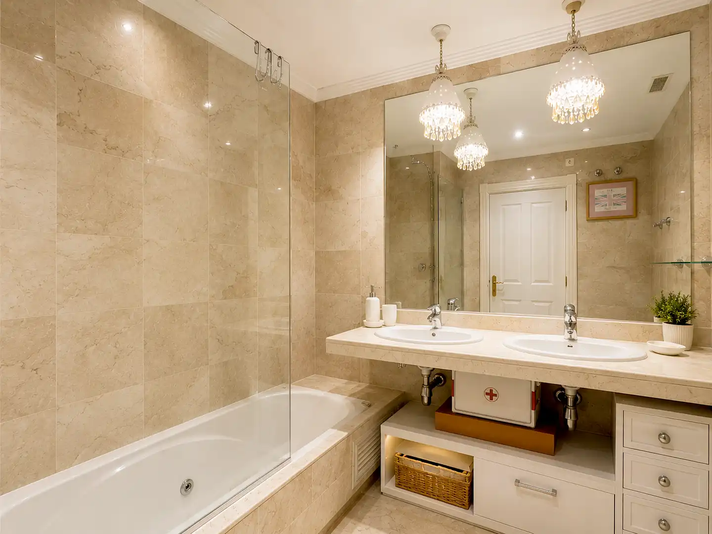 Bany de Apartament en venda en Estepona amb Aire condicionat, Terrassa i Piscina
