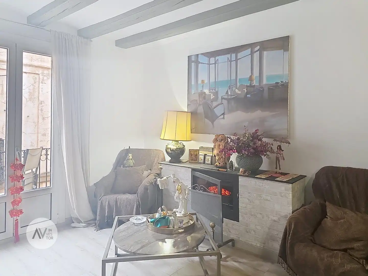Sala de estar de Ático en venta en Barcelona con Aire acondicionado, Calefacción y Amueblado