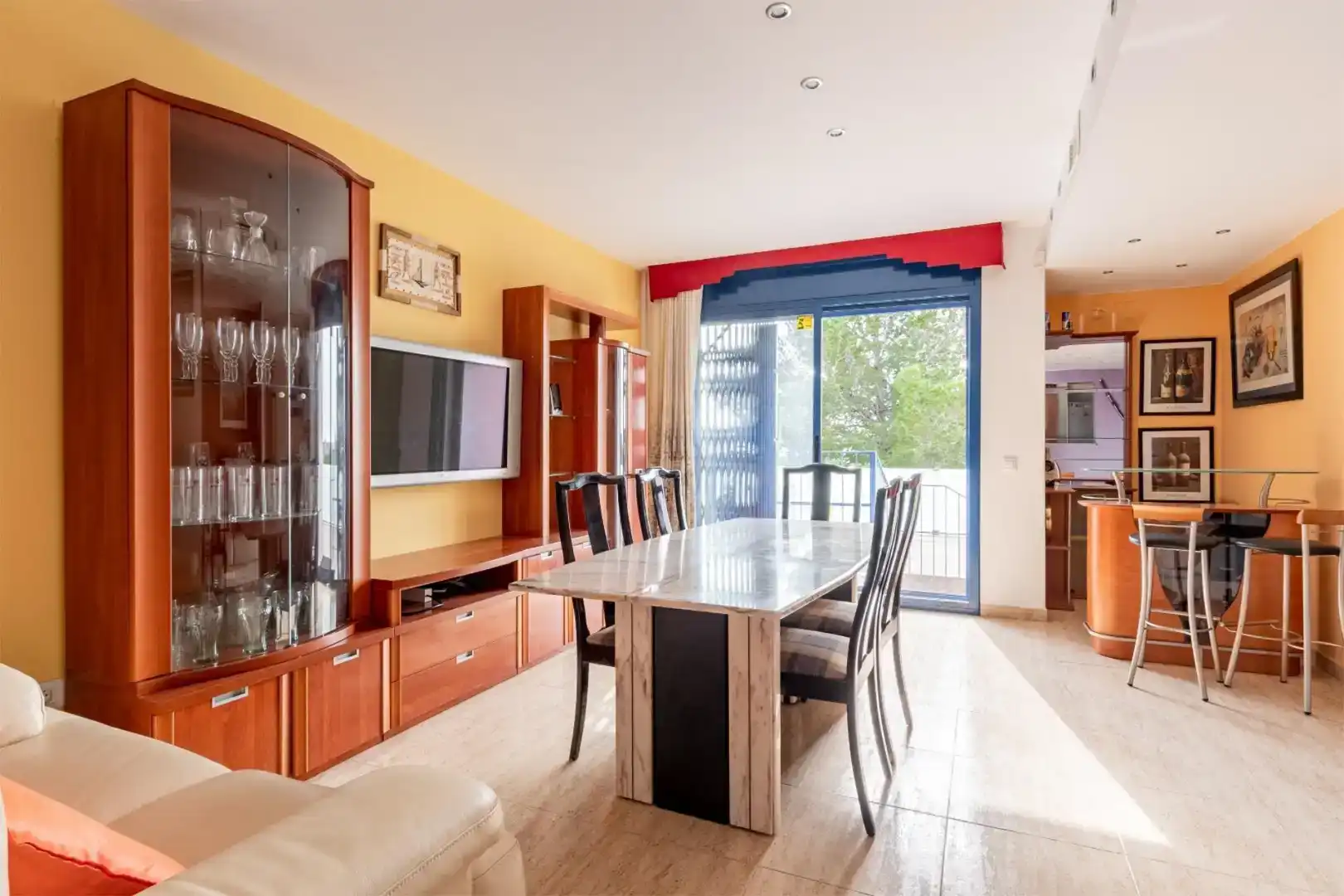 Dining room of Flat for sale in L'Ampolla  with Air Conditioner, Private garden and Swimming Pool
