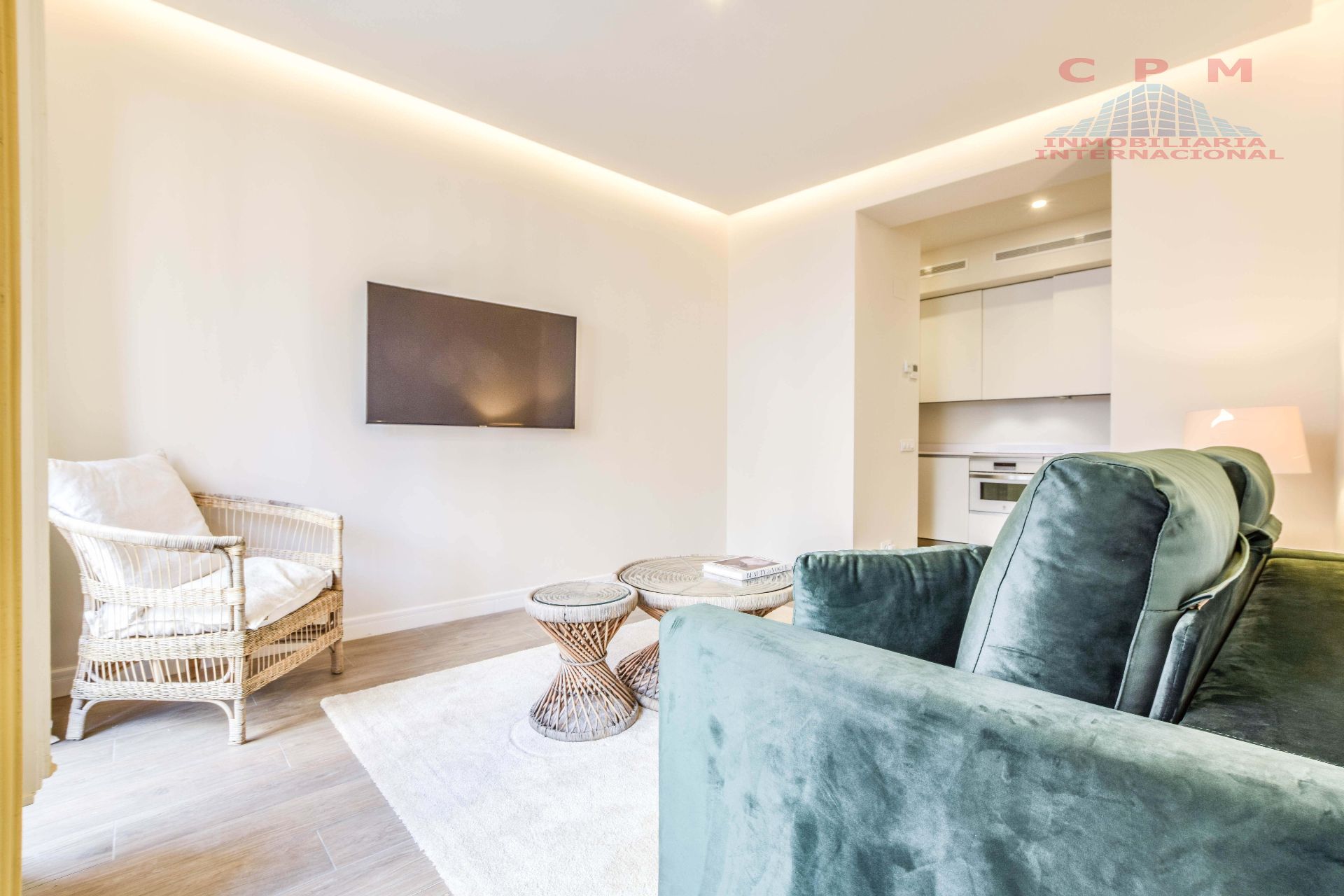 Sala d'estar de Pis de lloguer en  Madrid Capital amb Aire condicionat, Calefacció i Moblat