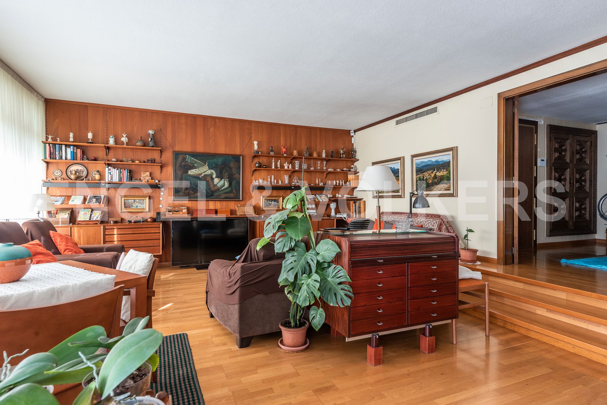 Sala d'estar de Apartament en venda en Badalona amb Aire condicionat, Calefacció i Parquet