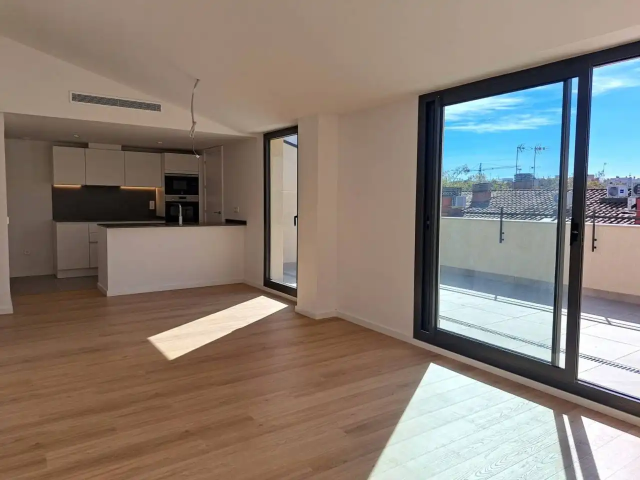Sala de estar de Piso de alquiler en Sabadell con Aire acondicionado, Calefacción y Parquet