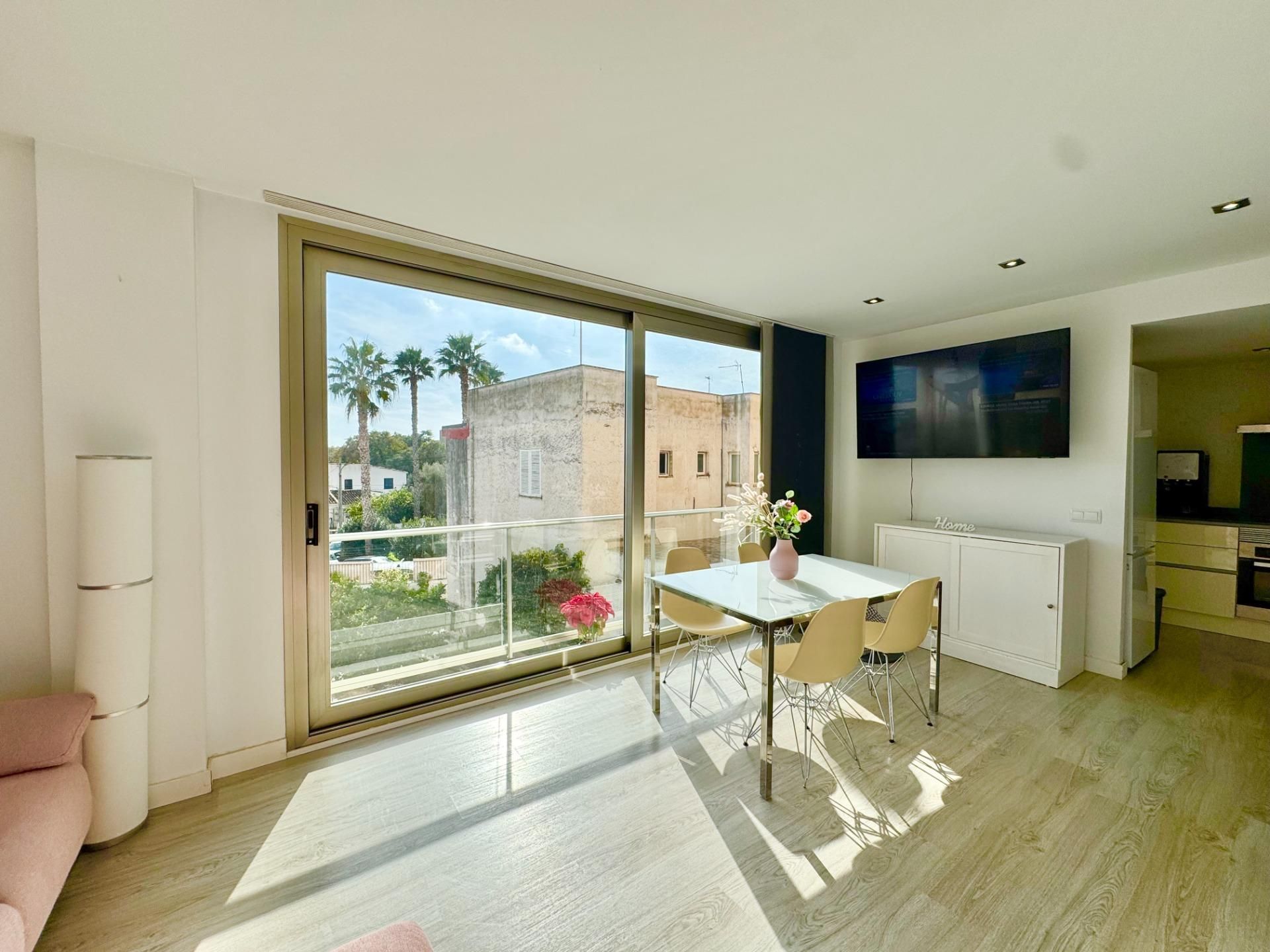 Dining room of Flat for sale in  Palma de Mallorca  with Air Conditioner, Parquet flooring and Terrace