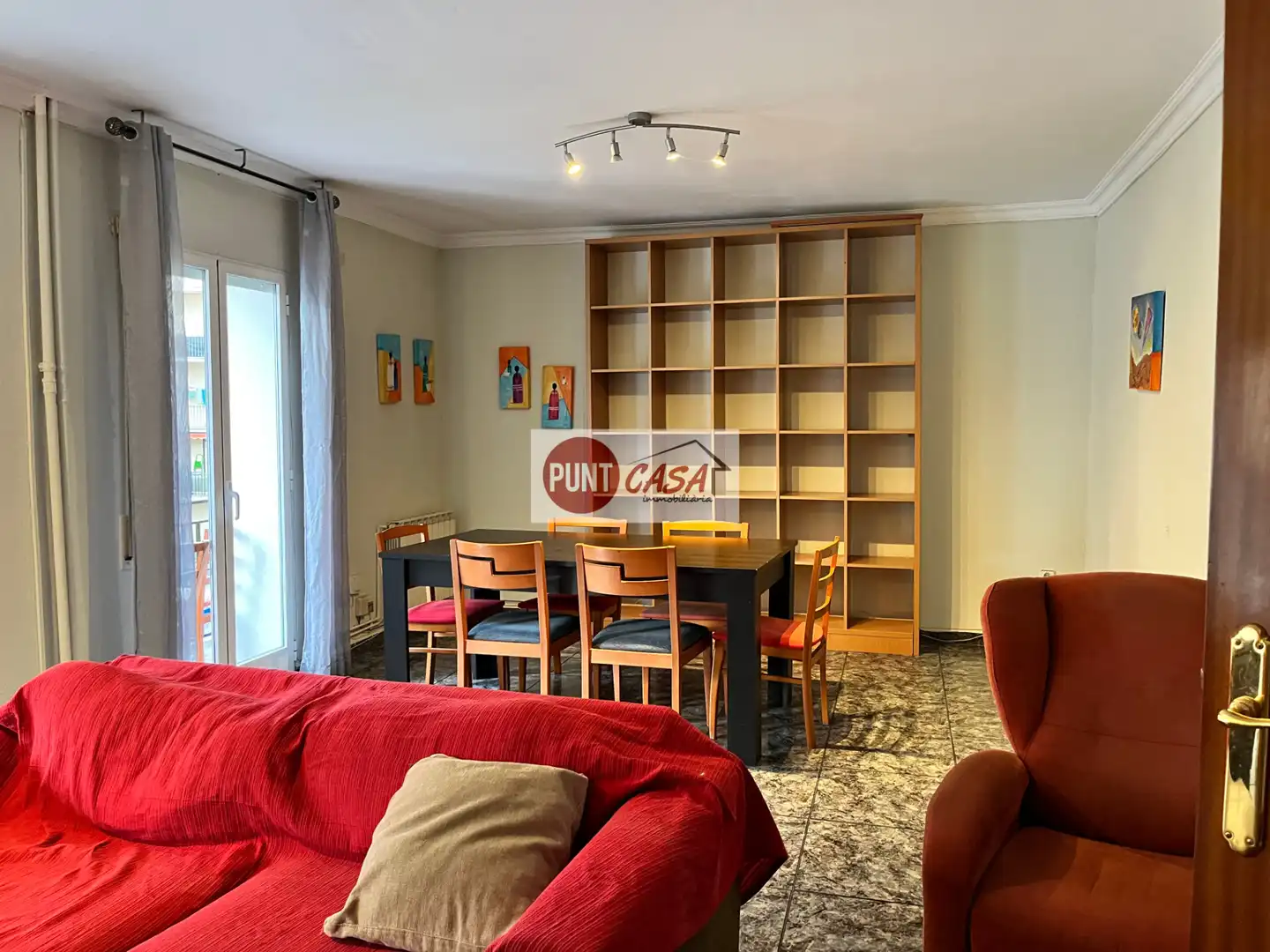 Sala de estar de Piso de alquiler en Lleida con Calefacción, Terraza y Amueblado