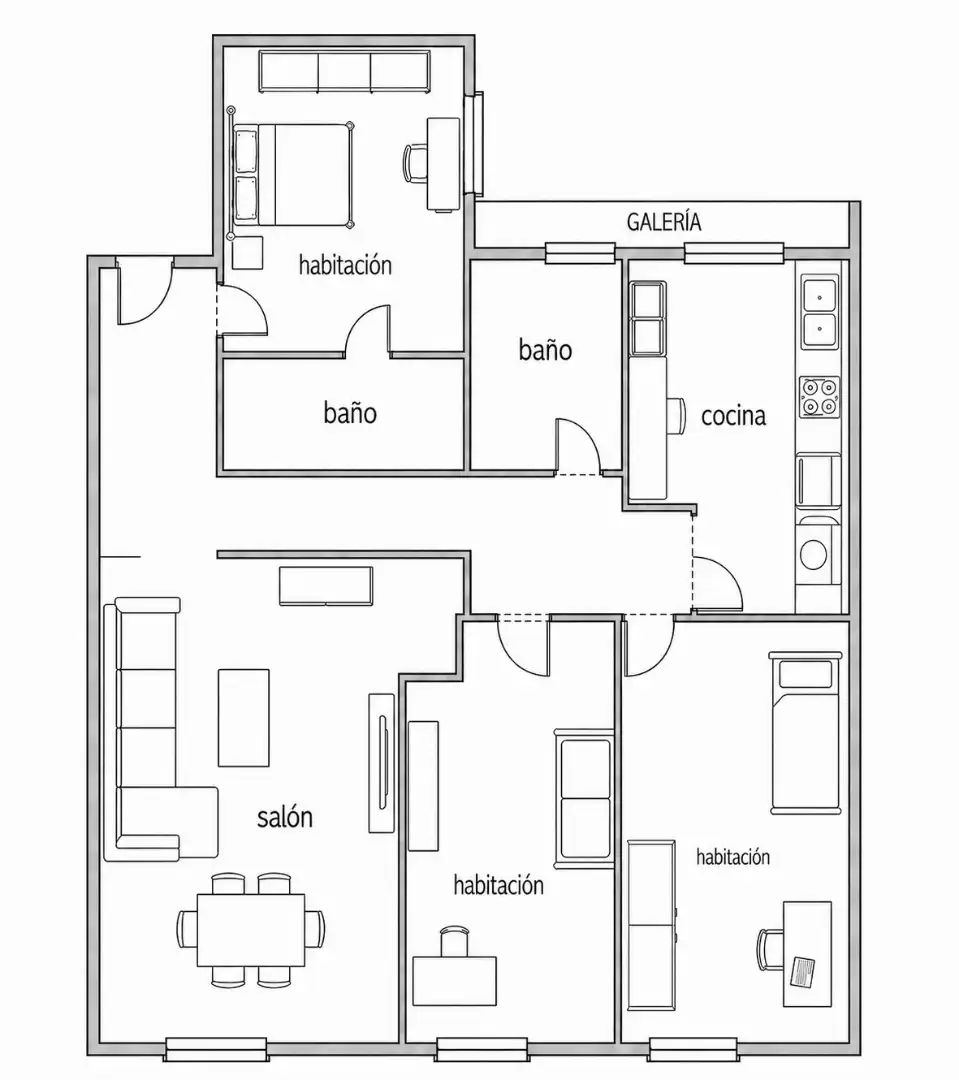 Flat for sale in Valencia  with Furnished, Oven and Washing machine