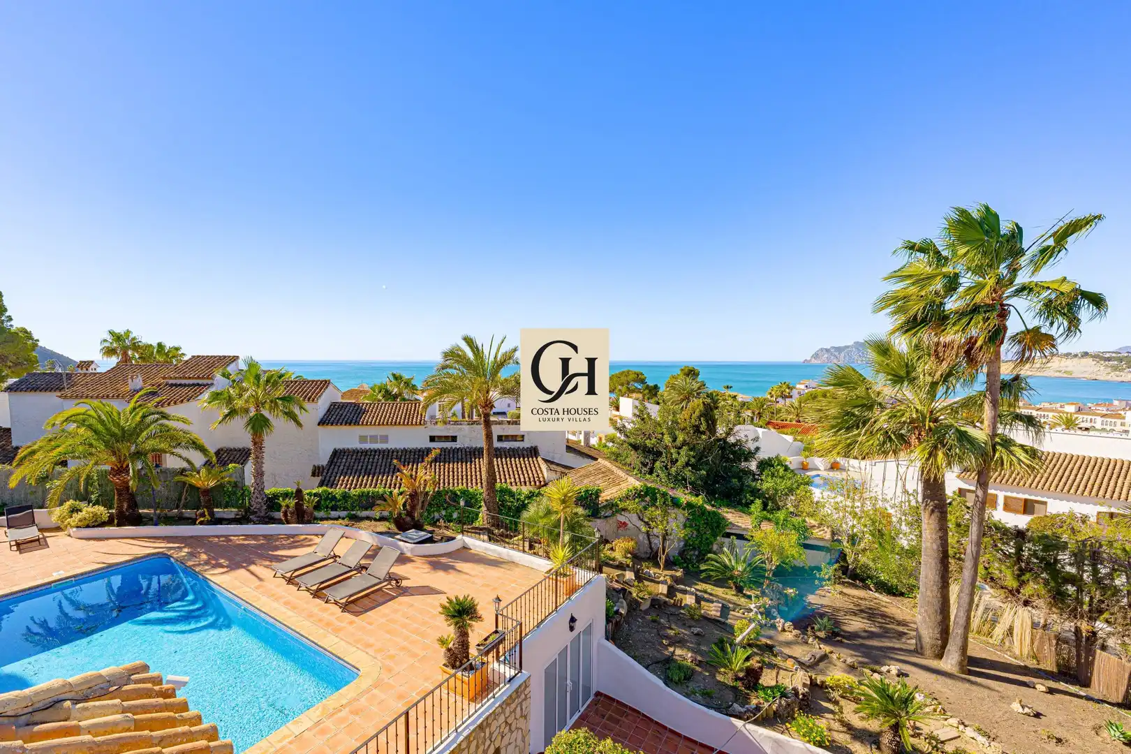 Vista exterior de Casa o chalet en venta en Moraira con Aire acondicionado, Jardín privado y Terraza