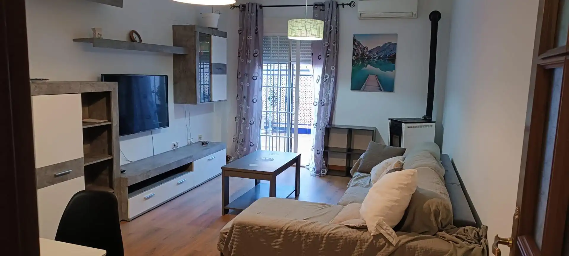 Wohnzimmer von Erdgeschoss zur Miete in Maracena mit Klimaanlage, Terrasse und Möbliert