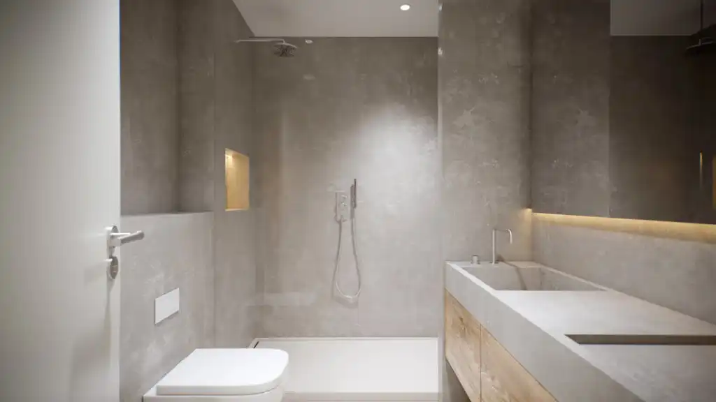 Badezimmer von Wohnungen zum Verkauf in Barcelona mit Klimaanlage, Heizung und Parkett