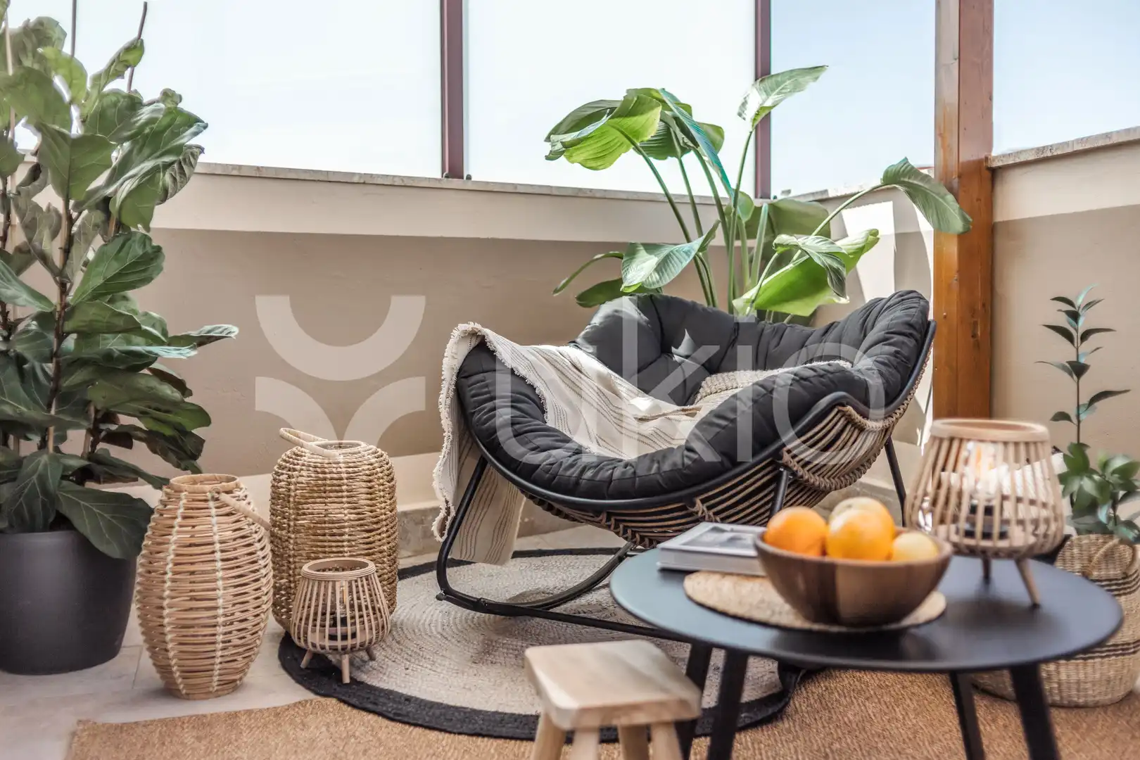 Sala de estar de Apartamento de alquiler en Madrid con Aire acondicionado, Calefacción y Terraza
