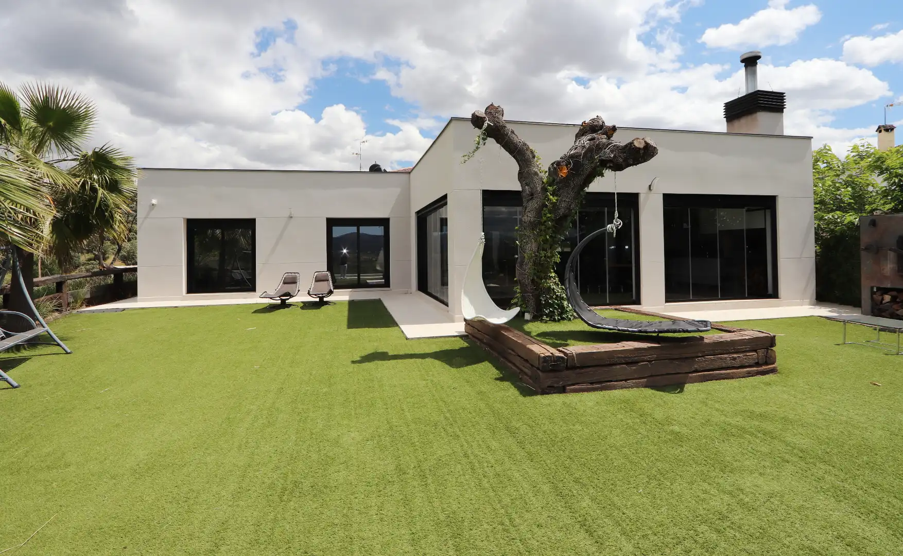 Terrasse von Haus oder Chalet zum Verkauf in Santa Cruz del Retamar mit Klimaanlage, Heizung und Privatgarten