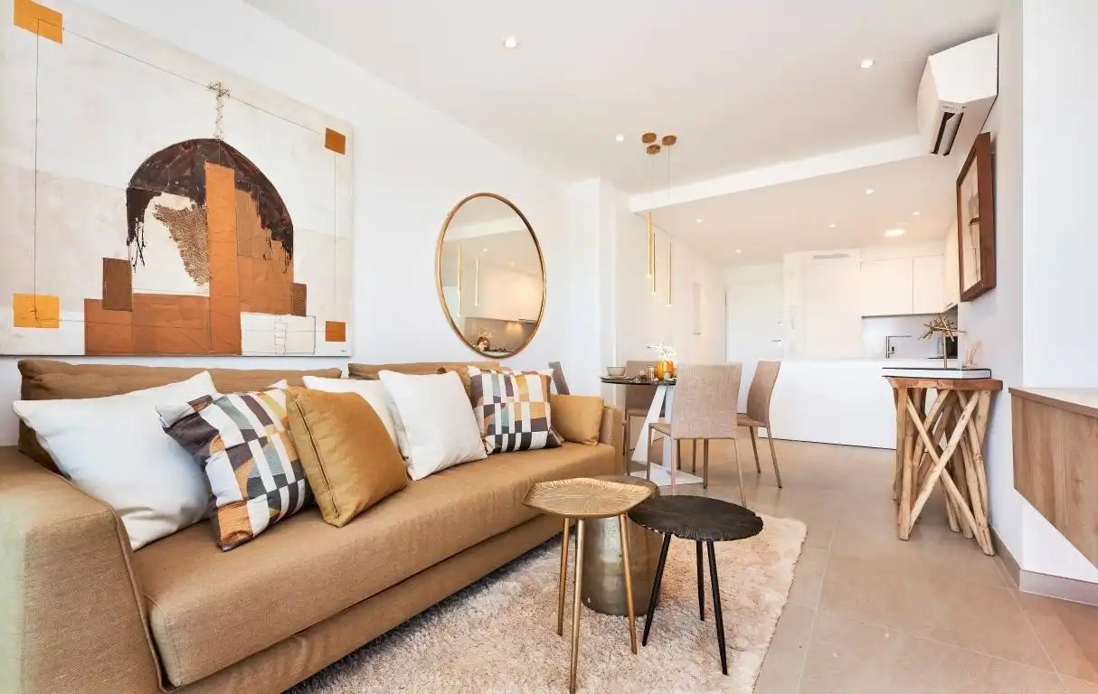 Sala de estar de Apartamento en venta en Santanyí con Aire acondicionado, Calefacción y Jardín privado