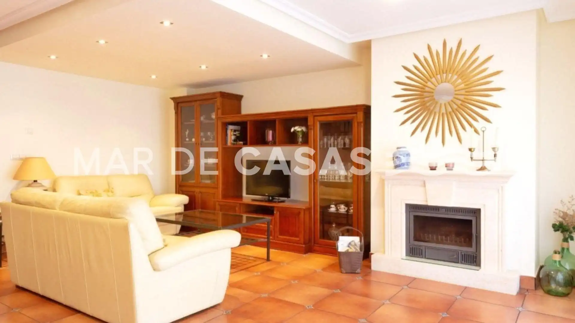 Sala d'estar de Casa adosada en venda en Sant Joan d'Alacant amb Aire condicionat, Calefacció i Jardí privat