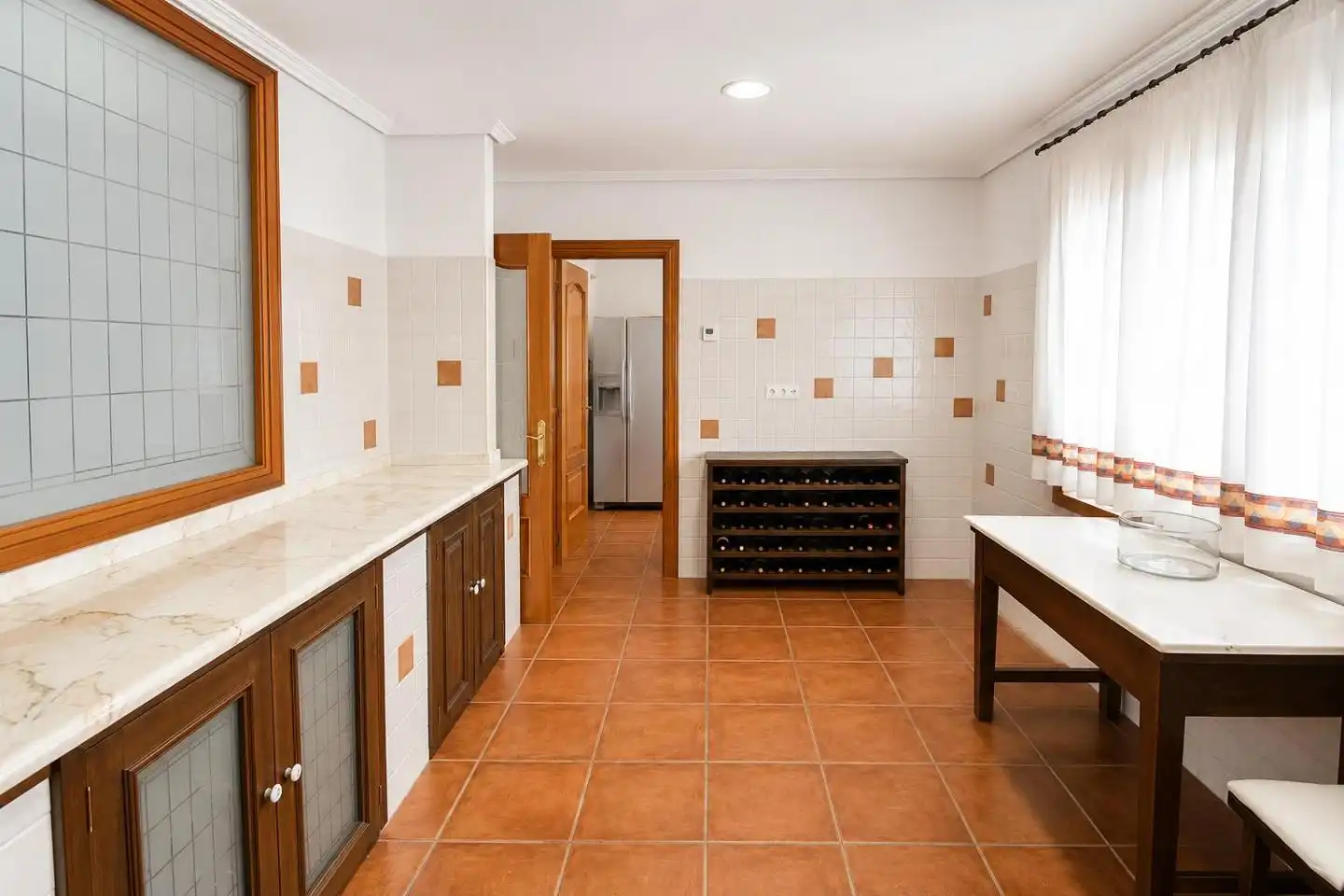 Cocina de Casa o chalet en venta en Alcazarén con Calefacción, Jardín privado y Trastero