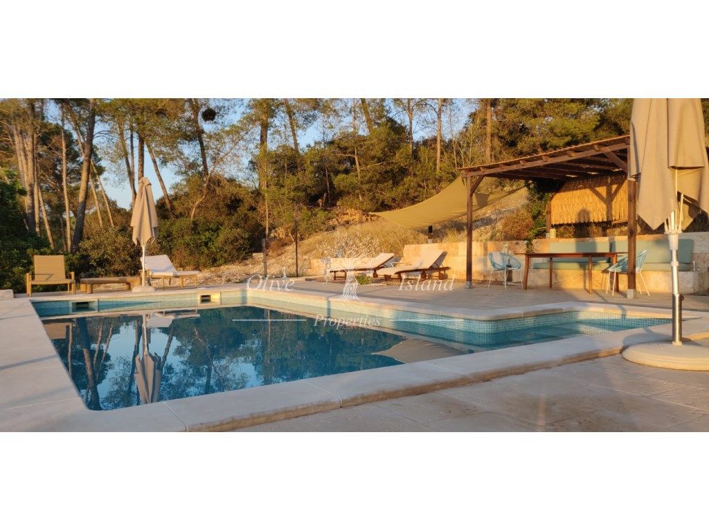 Piscina de Finca rústica de lloguer en Lloret de Vistalegre amb Forn i Microones