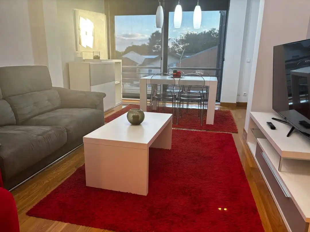 Sala d'estar de Pis de lloguer en Santander amb Traster, Moblat i Balcó