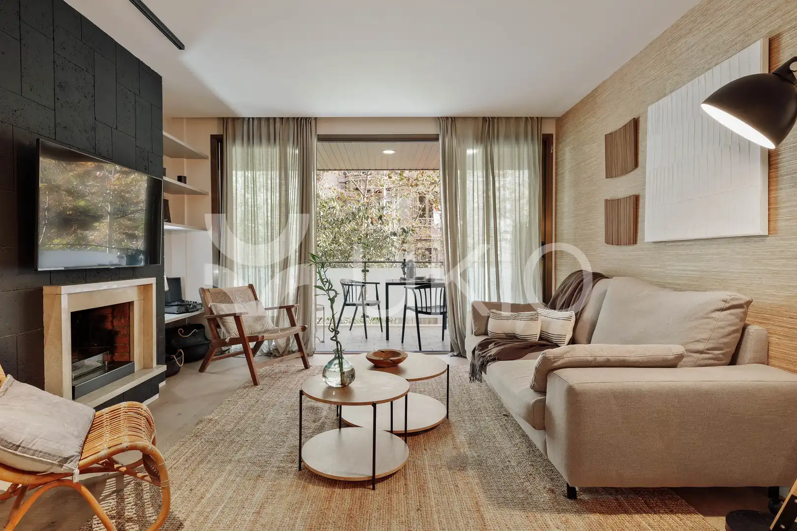 Sala d'estar de Apartament de lloguer en Barcelona amb Aire condicionat, Calefacció i Terrassa