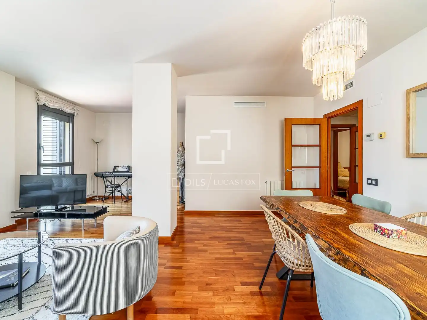 Sala de estar de Piso en venta en Barcelona con Aire acondicionado, Calefacción y Parquet