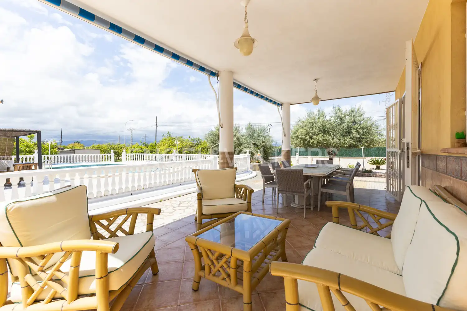Terraza de Finca rústica en venta en Piles con Aire acondicionado, Calefacción y Jardín privado