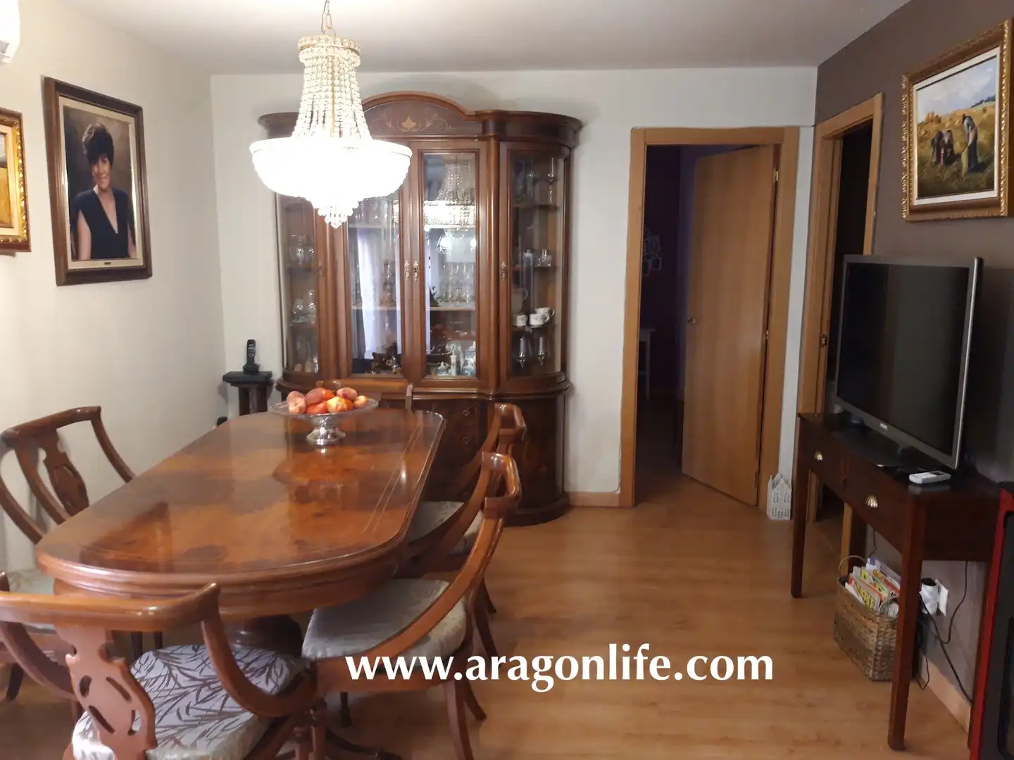 Comedor de Casa o chalet en venta en Caspe con Aire acondicionado, Parquet y Amueblado