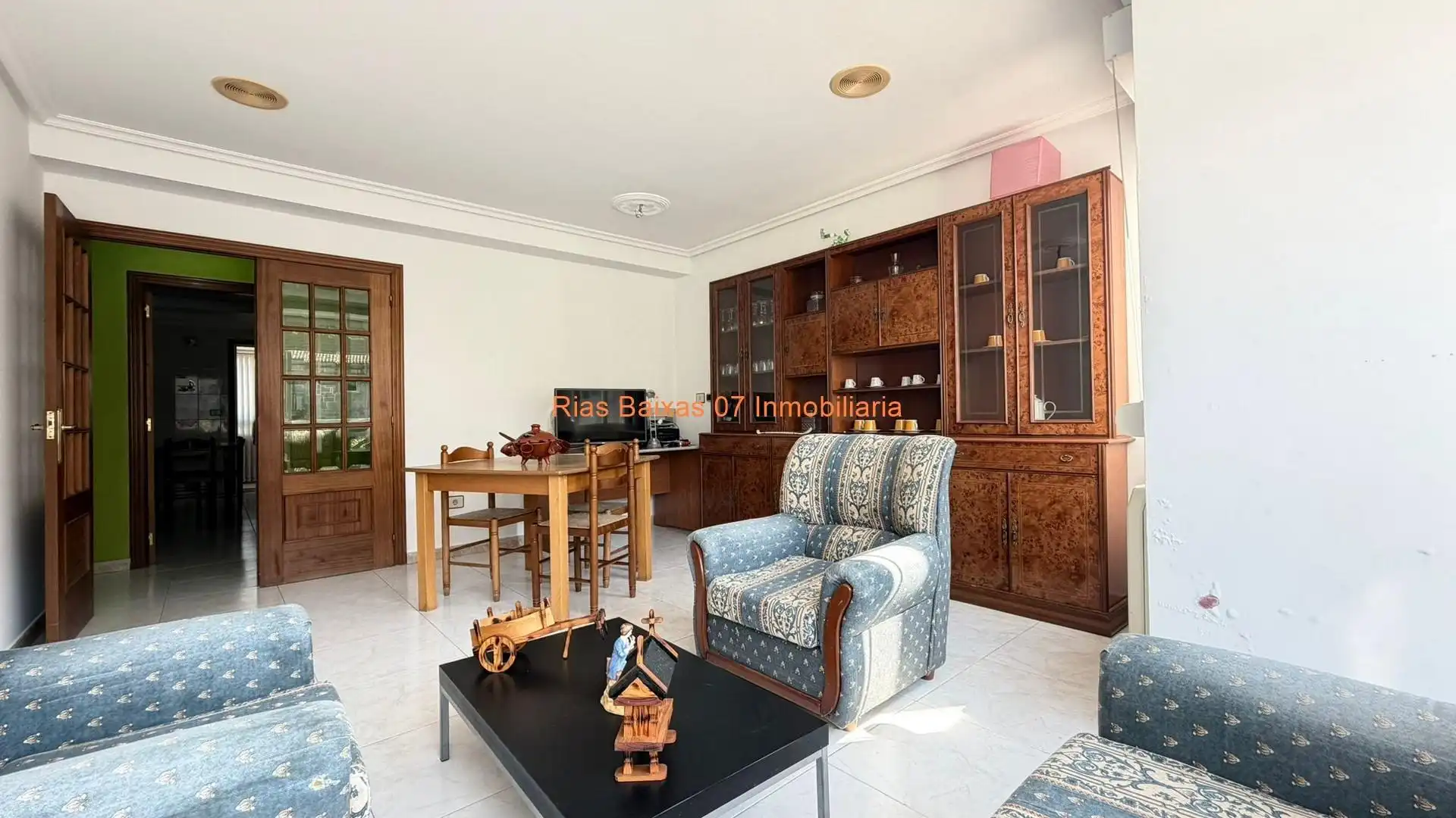 Living room of Flat for sale in Cortegada  with Heating, Terrace and Furnished
