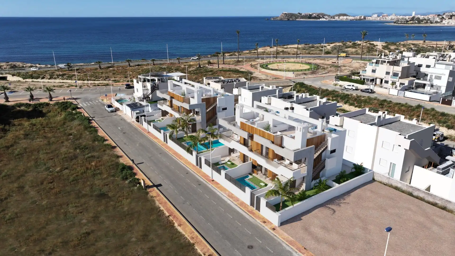 Exterior view of Houses for sale in Mazarrón  with Private garden, Terrace and Swimming Pool